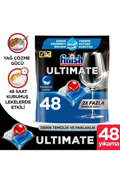 Finish Ultimate Hepsi Bir Arada Bulaşık Makinesi Deterjanı  Kapsül Tablet  48 Adet