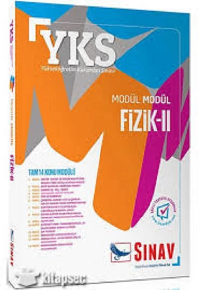 YKS 2. Oturum Fizik 2 Modül Modül Konu Anlatımlı Sınav Dergisi Yayınları