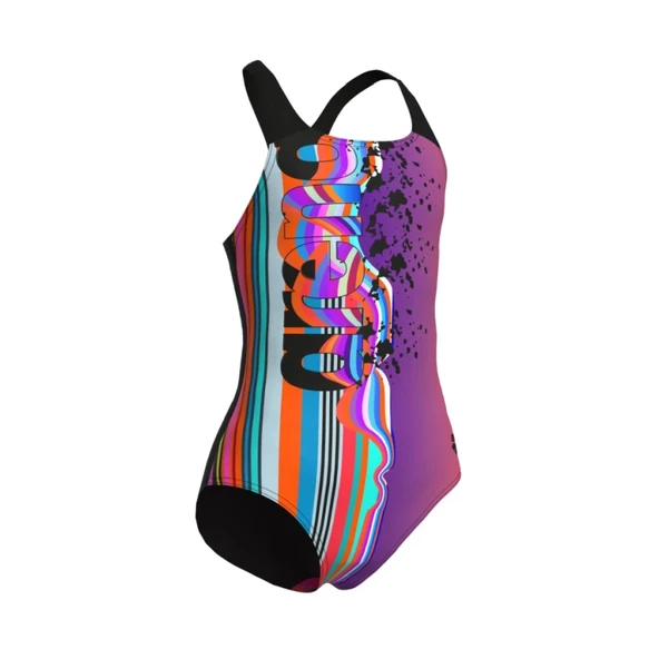 Arena Palette Girl One Piece Swimsuit Multi Shocking Pink/Black 007918905 - 2