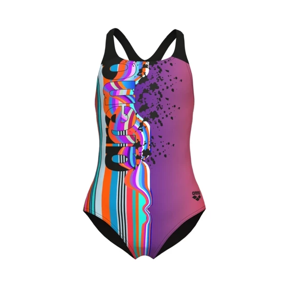 Arena Palette Girl One Piece Swimsuit Multi Shocking Pink/Black 007918905 - 3