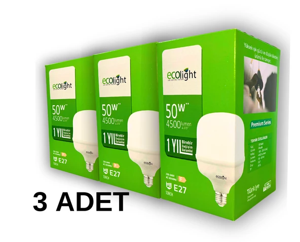 50W Torch BEYAZ Led Ampul A++ E27 - 2