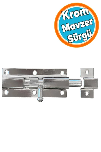 Metal Kapı Sürgüsü Krom Mavzer Sürgü Sürgülü Kilit 25x70 mm Kapı Pencere Emniyet Kilidi