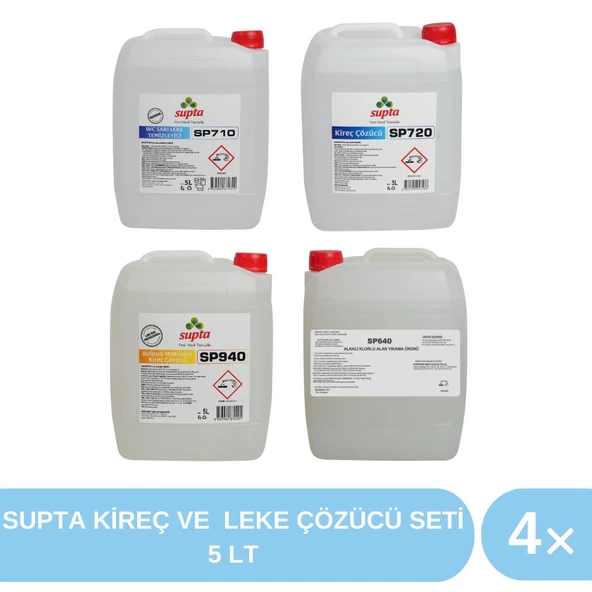 Supta Kireç ve Leke Çözücü Seti 5 LT