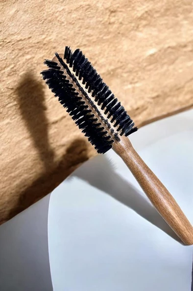 AHŞAP SAÇ AÇMA FIRÇASI FÖN TARAK HEDİYELİK PROFESYONEL YANMAZ LİVA350 - 2