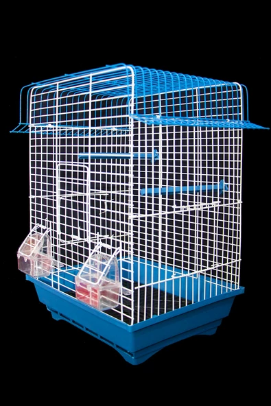 Kuş Kafesi Muhabbet Kuşu Kafesi Papağan Kafesi 3 Kapılı Izgaralı Çekmeceli Akıllı Yemlik Kapılı - 3