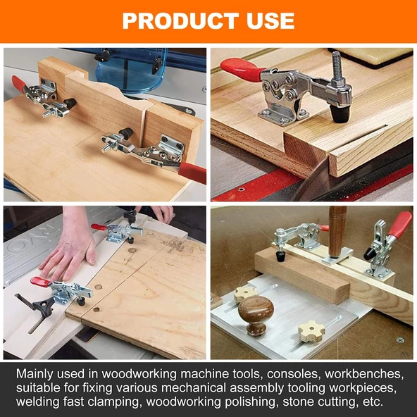 GoodHand GH-70310 Ağır Hizmet Tipi Toggle Kelepçe | 500 kg Kapasiteli Döner Tabanlı Kelepçe - Endüst - Resim 4