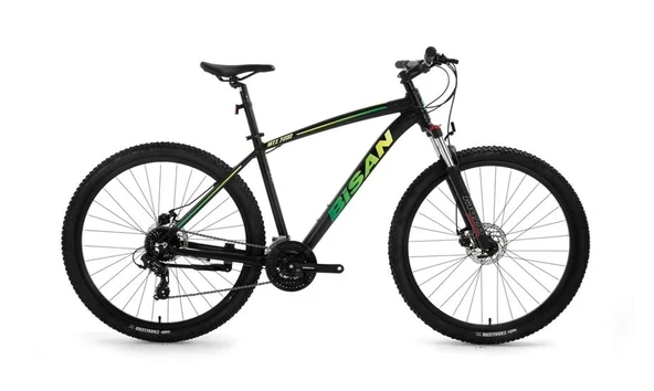BİSAN MTX 7200 ERKEK DAĞ BİSİKLETİ 39.5CM MD 26 JANT 24 VİTES MAT SİYAH YEŞİL