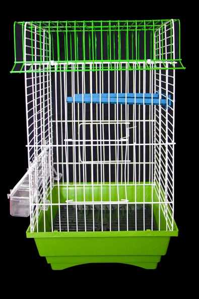 Kuş Kafesi Muhabbet Kuşu Kafesi Papağan Kafesi 3 Kapılı Izgaralı Çekmeceli Akıllı Yemlik Kapılı - 6