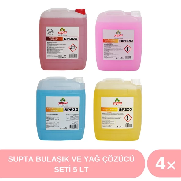 Supta Bulaşık ve Yağ Çözücü Seti 5 LT