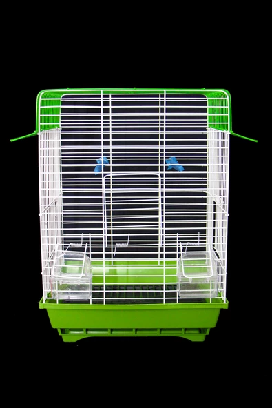 Kuş Kafesi Muhabbet Kuşu Kafesi Papağan Kafesi 3 Kapılı Izgaralı Çekmeceli Akıllı Yemlik Kapılı - 5