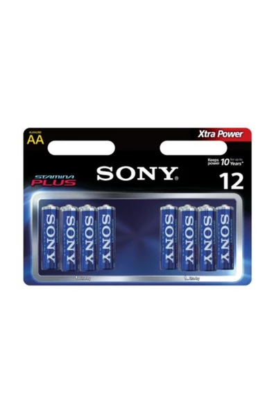 Sony Alkalin 12 Aa Kalem Pil 12 Adet  Stamina Plus Pil