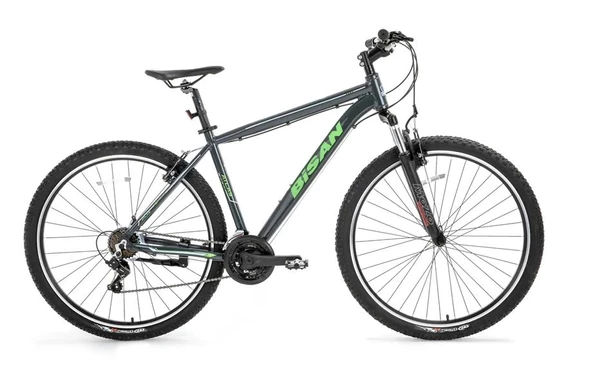BİSAN ATLAS ERKEK DAĞ BİSİKLETİ 48CM V 27.5 JANT 21 VİTES PARLAK GRİ YEŞİL