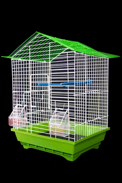 Kuş Kafesi Muhabbet Kuşu Kafesi Papağan Kafesi 3 Kapılı Izgaralı Çekmeceli Akıllı Yemlik Kapılı - 9