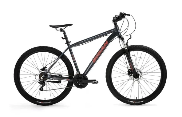BİSAN ATLAS ERKEK DAĞ BİSİKLETİ 48CM HD 27.5 JANT 21 VİTES PARLAK GRİ KIRMIZI