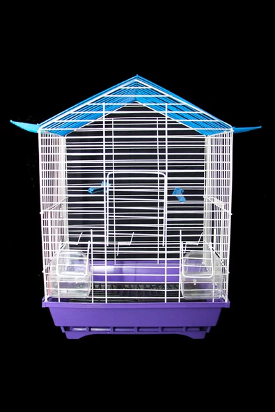 Kuş Kafesi Muhabbet Kuşu Kafesi Papağan Kafesi 3 Kapılı Izgaralı Çekmeceli Akıllı Yemlik Kapılı - 7