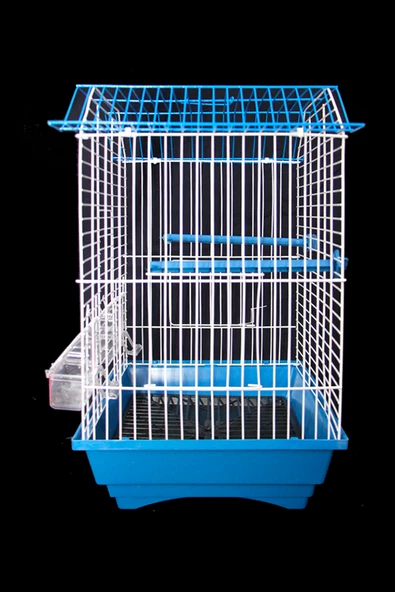 Kuş Kafesi Muhabbet Kuşu Kafesi Papağan Kafesi 3 Kapılı Izgaralı Çekmeceli Akıllı Yemlik Kapılı - 8