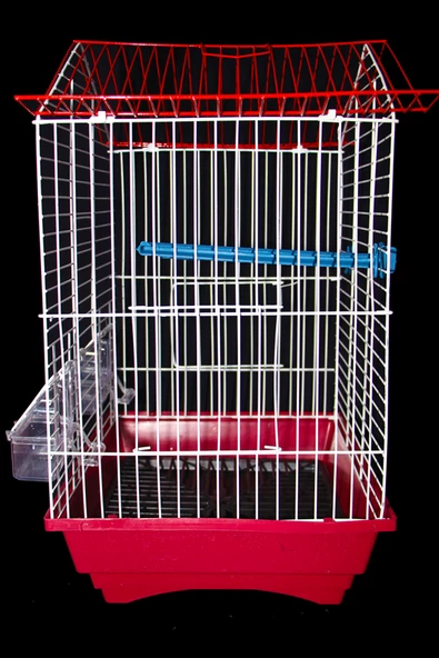 Kuş Kafesi Muhabbet Kuşu Kafesi Papağan Kafesi 3 Kapılı Izgaralı Çekmeceli Akıllı Yemlik Kapılı - 5