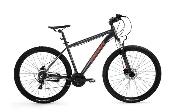 BİSAN ATLAS ERKEK DAĞ BİSİKLETİ 43CM HD 26 JANT 21 VİTES PARLAK GRİ KIRMIZI