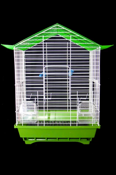 Kuş Kafesi Muhabbet Kuşu Kafesi Papağan Kafesi 3 Kapılı Izgaralı Çekmeceli Akıllı Yemlik Kapılı - 10