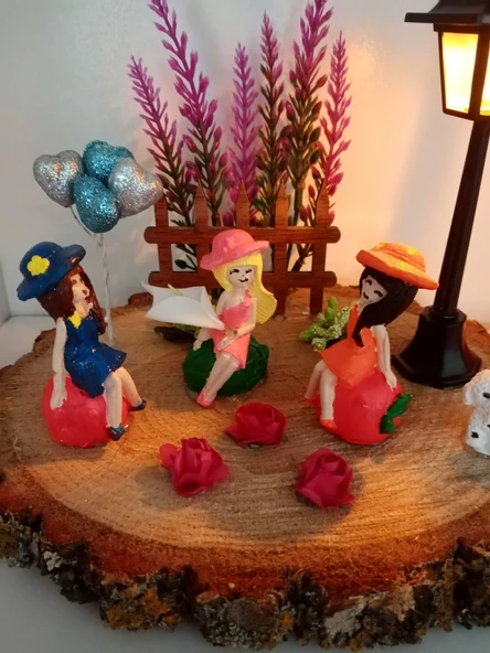 Best Friends Hediyesi Bitmeyen Dostluk Hediyesi Kız Arkadaşa Doğum Günü Hediyesi Işıklı Kütük Teraryum - 4