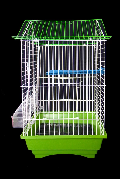 Kuş Kafesi Muhabbet Kuşu Kafesi Papağan Kafesi 3 Kapılı Izgaralı Çekmeceli Akıllı Yemlik Kapılı - 11