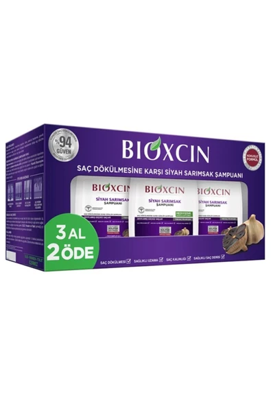 Saç Dökülmesine Karşı Siyah Sarımsak Şampuanı 300 Ml 3 Al 2 Öde (tüm Saç Tipleri)