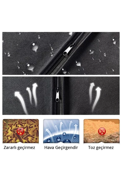 Askıcı Abiye Elbise Koruyucu Kılıf 3 Adet (60 X 160 Cm) - 2