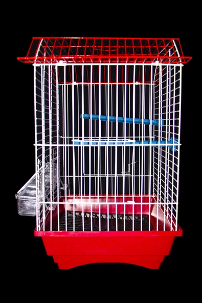 Kuş Kafesi Muhabbet Kuşu Kafesi Papağan Kafesi 3 Kapılı Izgaralı Çekmeceli Akıllı Yemlik Kapılı - 5