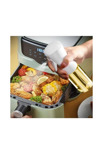 Askıcı Sprey Yağdanlık, Airfryer Için Yağdanlık, Püskürtmeli Sprey Cam Şişe Zeytinyağı Sirke YağPüskürtücü - 4