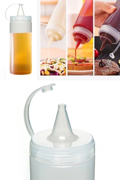 Askıcı Master Chef Sos, Sirke, Yağ Ve Ketçap Şişesi Plastik Çeşni Dağıtıcı (2 Adet) - 3