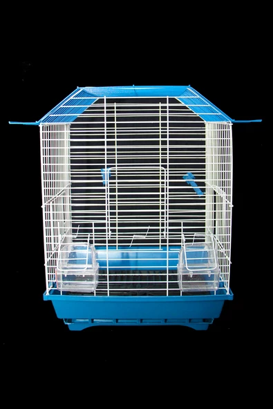 Kuş Kafesi Muhabbet Kuşu Kafesi Papağan Kafesi 3 Kapılı Izgaralı Çekmeceli Akıllı Yemlik Kapılı - 7