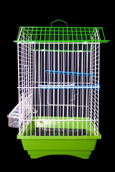 Kuş Kafesi Muhabbet Kuşu Kafesi Papağan Kafesi 3 Kapılı Izgaralı Çekmeceli Akıllı Yemlik Kapılı - 11