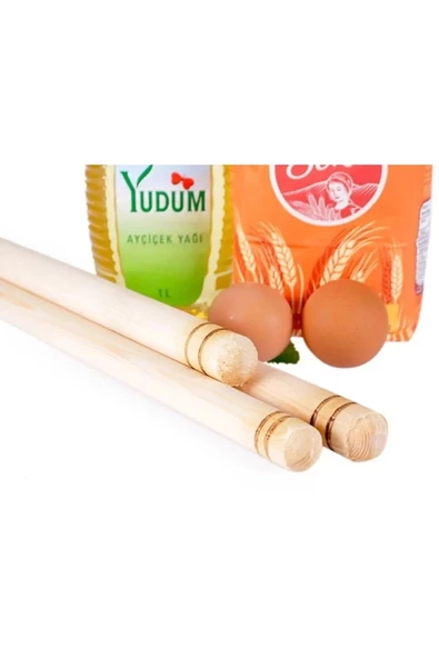 Askıcı Lüks 60 Cm Ahşap Oklava-hamur Açma-Merdane Doğal Verniksiz - 2