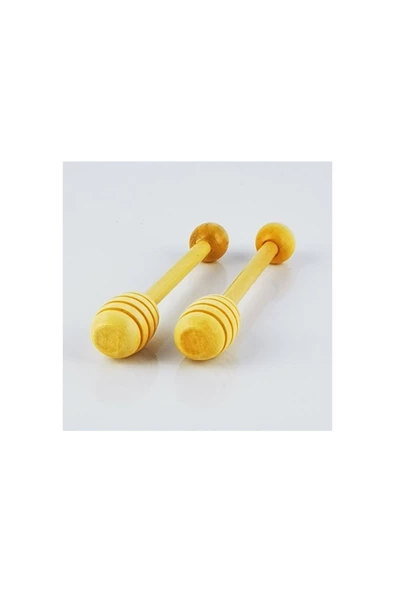 Askıcı 2'li Ahşap Dekoratif Organik Bal Kaşığı Seti 15cm - 3