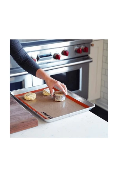 Askıcı Fırınlanabilir Kendinden Yağlı Yıkanabilir Silikon Pişirme Matı Hamur Açma Matı 30X40 - 3