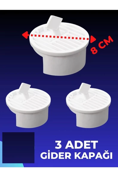 Askıcı Gider Kapağı, Yer Süzgeci, Izgarası Gider Kapağı 3 Adet - 3