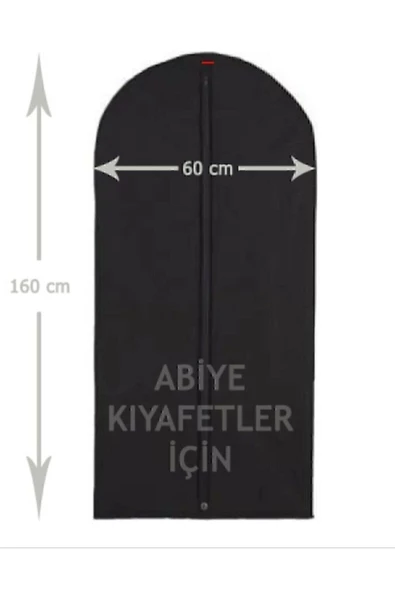 kolay-alışveriş Abiye Elbise Kılıfı Gamboç 60x160 Siyah Tela Nonvoven(SİYAH)