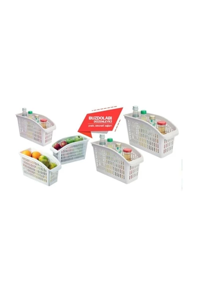 Askıcı Buzdolabı Sepeti Dolap Içi Düzenleyici Sepet Organizer 5 Adet - 2