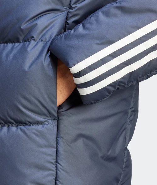 adidas Essentials Midweight Down Hooded Erkek Mont IK3213 - 5