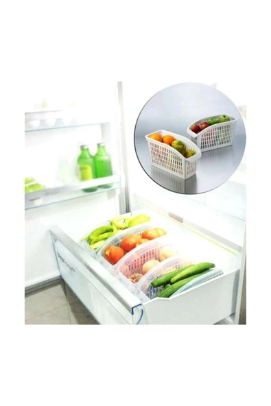 Askıcı Buzdolabı Sepeti Dolap Içi Düzenleyici Sepet Organizer 5 Adet - 4