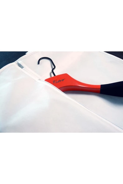Askıcı Beyaz Elbise Kılıfı Fermuarlı ( 60 X 160 ) 1 Adet - 3