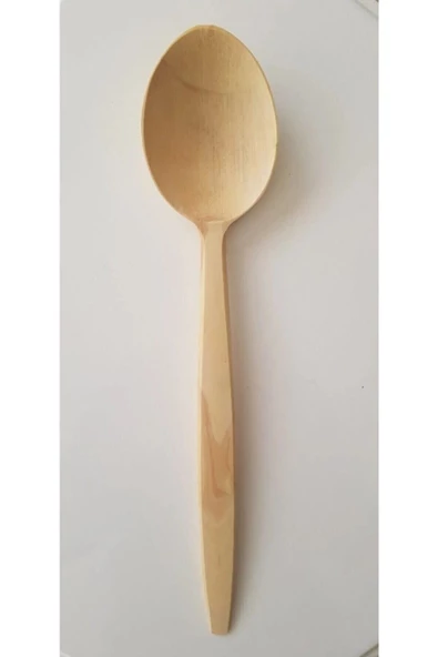 Askıcı 29 cm Uzun Tahta Kaşık Yemek Kaşığı - 3