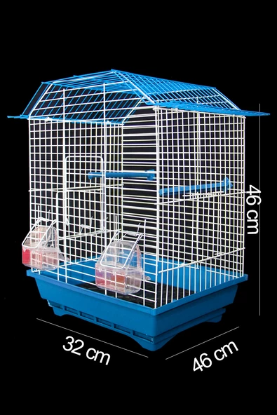 Kuş Kafesi Muhabbet Kuşu Kafesi Papağan Kafesi 3 Kapılı Izgaralı Çekmeceli Akıllı Yemlik Kapılı - 3