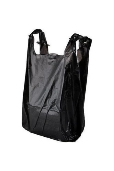 Askıcı Siyah Jumbo Atlet Poşet 45X85 cm Ekstra Kalın Dayanıklı Poşet Esnek 1 Kılo 15 Adet - 2