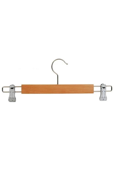 Askıcı Ahşap Mandallı Askı Etek Pantolon Askısı 5 Adet ürün görseli