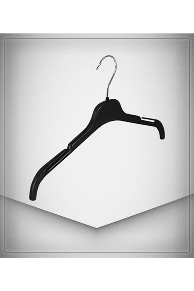 sedef askı 42 Cm Siyah Elbise Gömlek Bluz Tunik T-shirt Askısı Ec Serisi Çift Taraf Dolgulu 20 Adet - 2