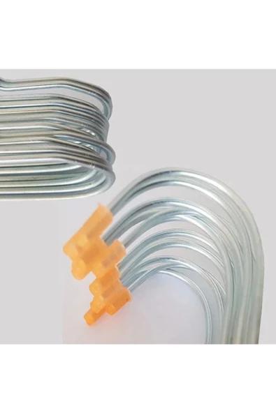 Askıcı Metal Elbise Askısı 12 Adet 3mm Kalınlık Boncuklu - 2