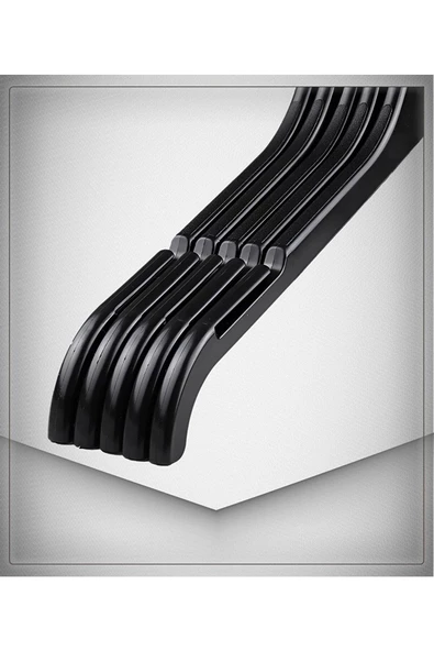 sedef askı 42 Cm Siyah Elbise Gömlek Bluz Tunik T-shirt Askısı Ec Serisi Çift Taraf Dolgulu 30 Adet - 4