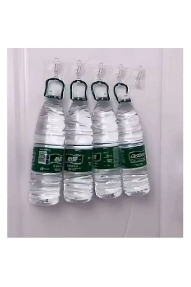 Jetcom 2 Adet Kendinden Yapışkanlı Güçlü Şeffaf 5li Askılık - Kapı Arkası Mutfak Duvar Banyo - 4