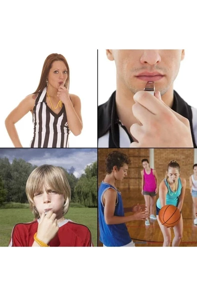 Askıcı Kaliteli 6 Adet Sarı Ipli Paslanmaz Metal Deprem Düdüğü, Hakem, Can Kurtaran Düdük (6 ADET) - 2